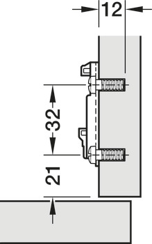 монтажная планка м310 sm, прямая регулир. h=0 мм,  c предуст. евровинтами, никелир. купить в https://rmkmasterium.ru/