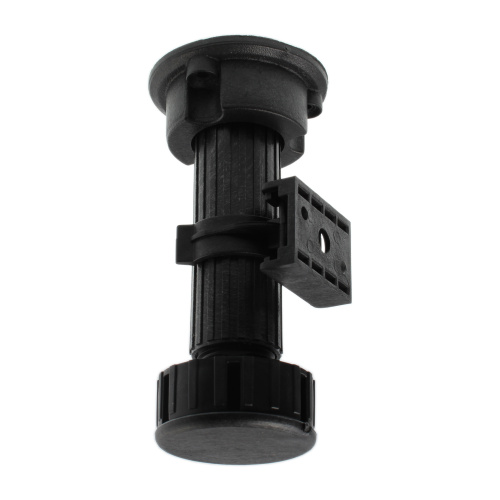 опора кухонная регулир. (115-150мм)  черный (компл. 4 шт., уп. 15 комп-ов) купить в https://rmkmasterium.ru/