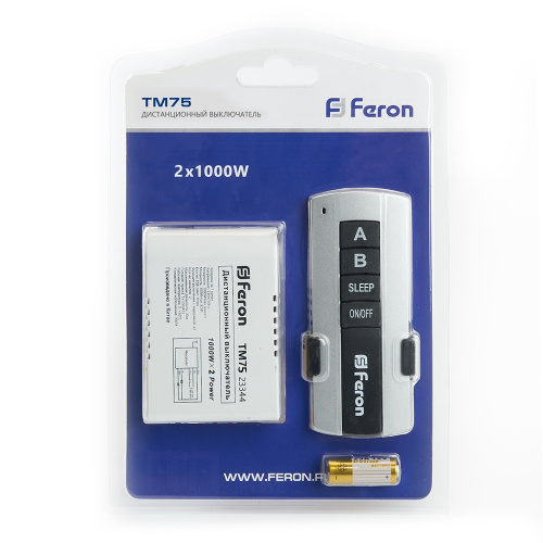 выключатель feron tm75 1000w 230v 2-х канальный 30м с пультом управления купить в https://rmkmasterium.ru/