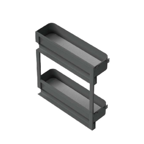 выдвижная корзина в базу 200мм с доводчиком антрацит 167х500х533 "magost"(44.01.001) левая купить в https://rmkmasterium.ru/