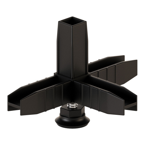 коннектор 4 с регулируемой опорой (черный) купить в https://rmkmasterium.ru/