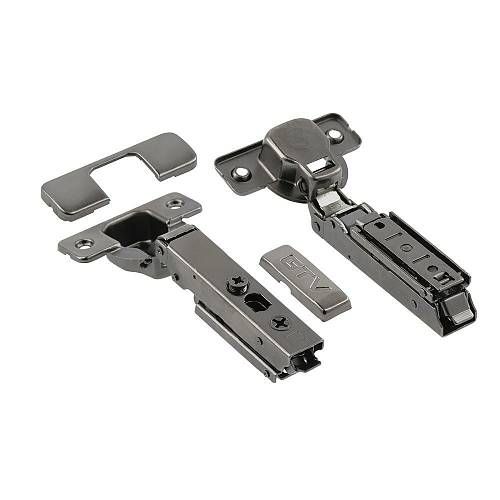 петля накладная solid pro c доводчиком 3d регулировка прямая планка clip-on цвет чёрный купить в https://rmkmasterium.ru/