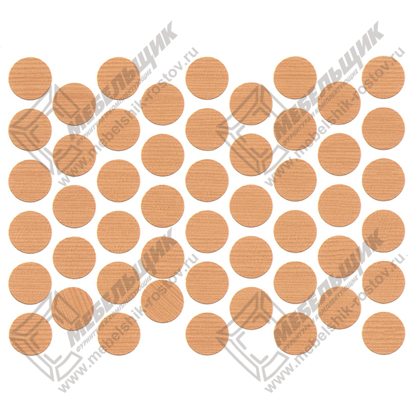 заглушки 14мм под конфермат самоклеющиеся, бук темный (cam) купить в магазине мебельной фурнитуры