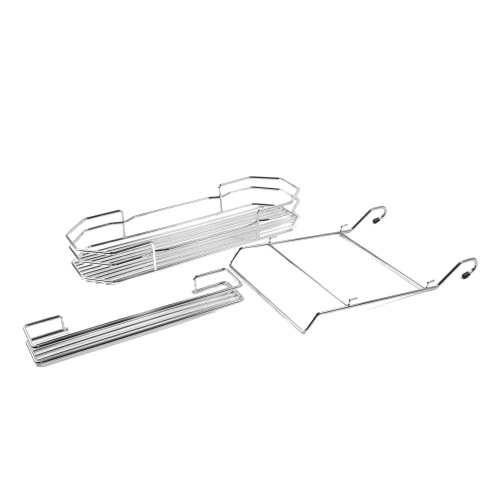 полка многоцелевая 2-х уровневая,  хром "magost" (14.01.034) купить в https://rmkmasterium.ru/