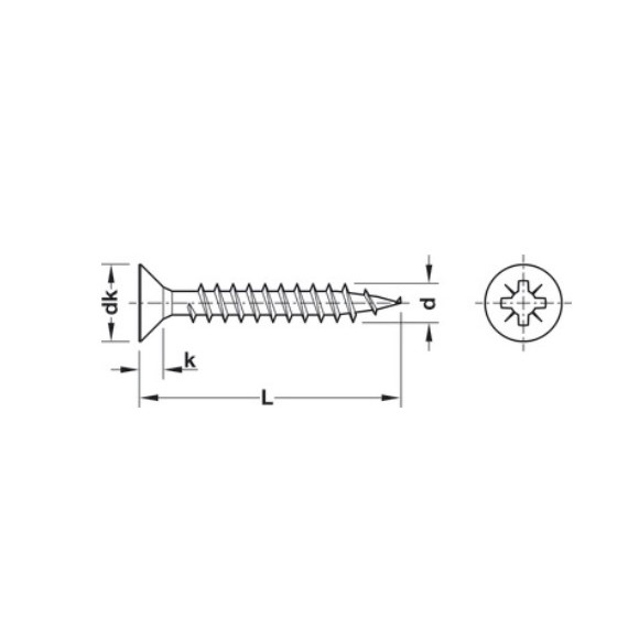 шуруп hospa потай. оцинк. 4,0х15мм (1000 шт) купить в https://rmkmasterium.ru/