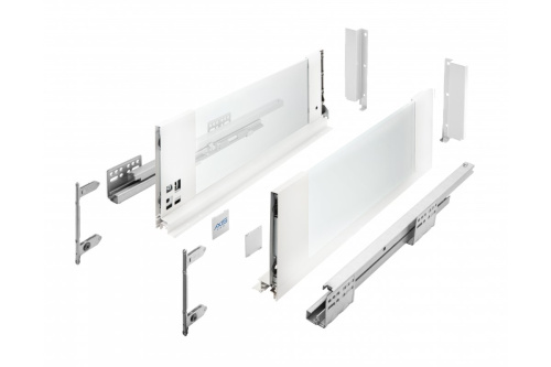 комплект ящика axis pro h-86мм l-500мм боковина стекло белый  купить в https://rmkmasterium.ru/