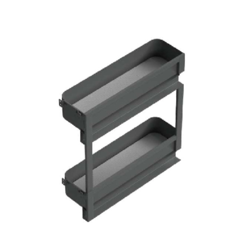 выдвижная корзина в базу 200мм с доводчиком антрацит 167х500х533 "magost"(44.01.001) правая купить в https://rmkmasterium.ru/