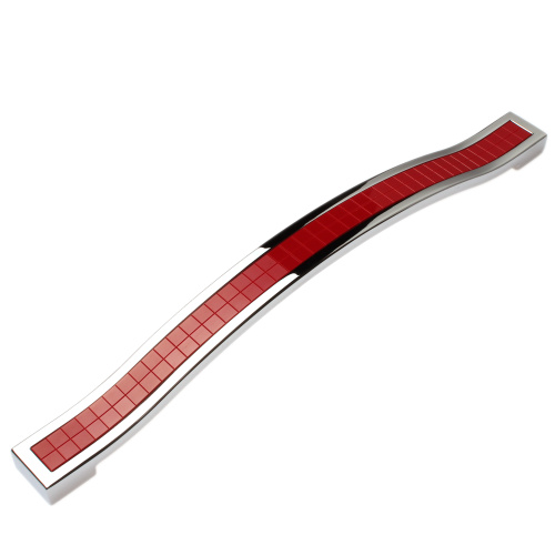 ручка мебельная 192мм. красный на хроме купить в https://rmkmasterium.ru/