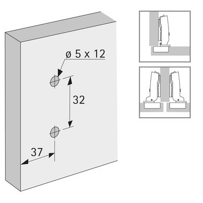 крестообразная монтажная планка для петли sensys/intermat, дистанция 3мм с евровинтом купить в https://rmkmasterium.ru/
