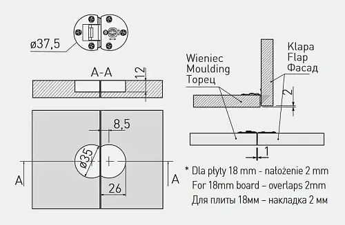 gtv петля барная для modern lift (2 шт.), цвет хром купить в https://rmkmasterium.ru/