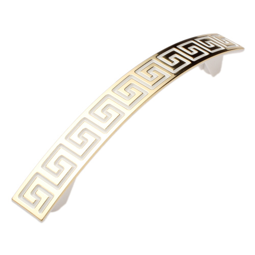 ручка скоба с26-01.21 96мм. белый/золото (уп 400 шт) купить в https://rmkmasterium.ru/