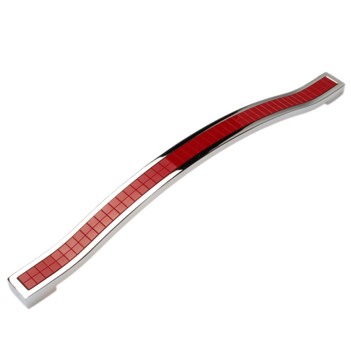 ручка мебельная 224мм. красный на хроме купить в https://rmkmasterium.ru/