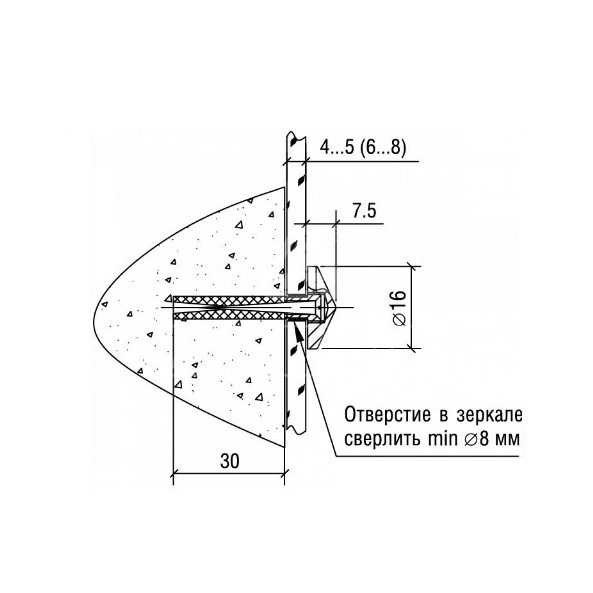 держатель 5.01 н; d=16 (матовый хром) купить в https://rmkmasterium.ru/