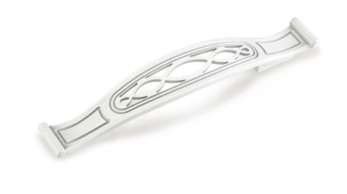 ручка скоба fs-131 128мм. серебро прованс/9003 белый матовый (т3) купить в https://rmkmasterium.ru/