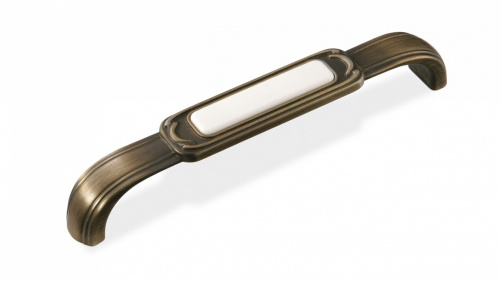 ручка скоба fs-139 128мм. олово старое/белый (т3) купить в https://rmkmasterium.ru/