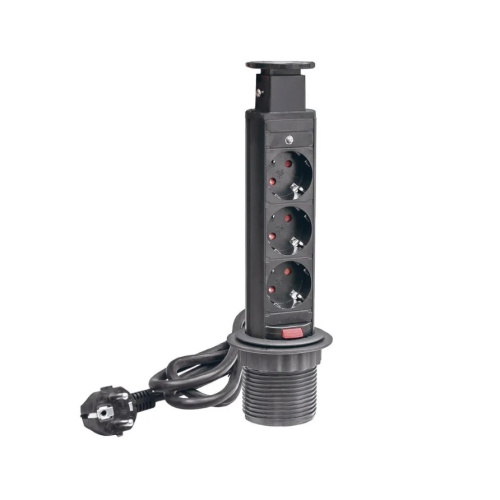 выдвижной блок розеток (3) черный (301х85х60мм) 2 2,1 а.2m кабель купить в https://rmkmasterium.ru/