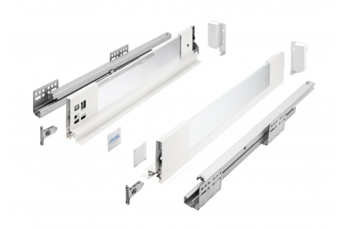 комплект ящика axispro h-86мм l-450мм боковина стекло белый купить в https://rmkmasterium.ru/