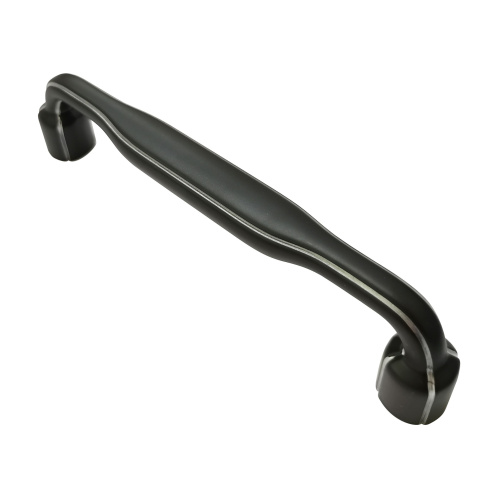 ручка скоба 3328-128 bl+sld/чёрный+серебро (25/125) купить в https://rmkmasterium.ru/