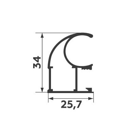 ручка асимметричная c шампань браш 5,4 м  купить в https://rmkmasterium.ru/