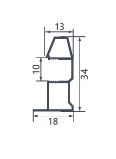 ручка профиль cеребро браш 5,4 м elephant fish  купить в https://rmkmasterium.ru/