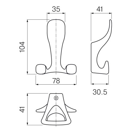 крючок 3-х рожковый 8857 черный купить в https://rmkmasterium.ru/
