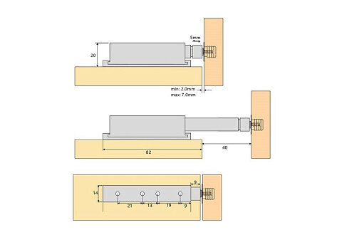 толкатель фасада с магнитом белый купить в https://rmkmasterium.ru/